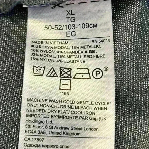 Banana Republic Top / Signature Tee Women’s XL Metallic Gray - Picture 5 of 7